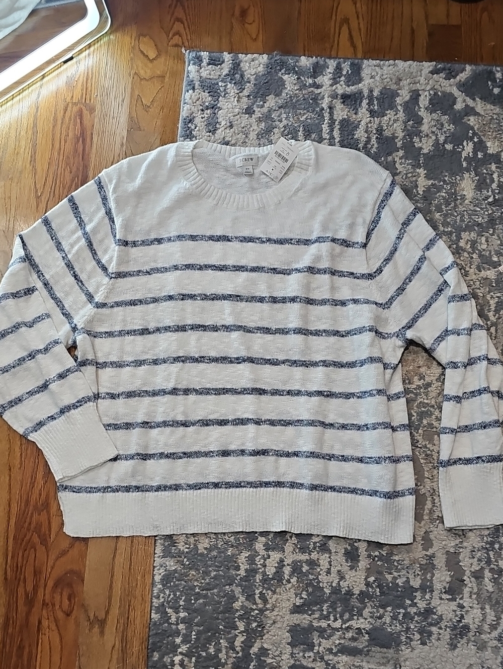 J Crew Beach Stripe Sweater Size 2x Plus Nwt